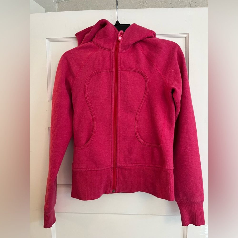 Lululemon Solid Pink Scuba Jacket Full Zip Size 4 - image 1